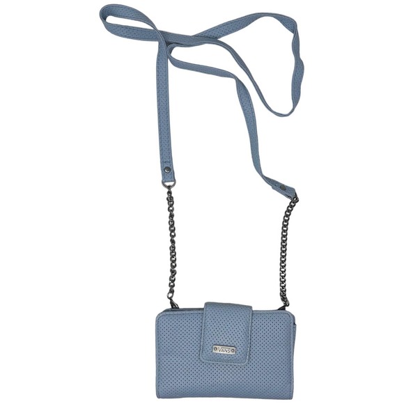 Vans Off The Wall Women's Jenna Faux Leather Perforated Crossbody Chain Wallet - Picture 1 of 6